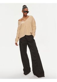 Pinko Sweter Barbone 101581 A117 Beżowy Relaxed Fit. Kolor: beżowy. Materiał: syntetyk
