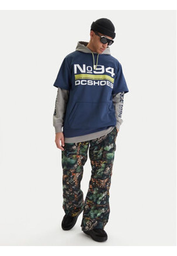 DC Shoes Bluza Dryden ADYFT03411 Niebieski Regular Fit. Kolor: niebieski. Materiał: syntetyk