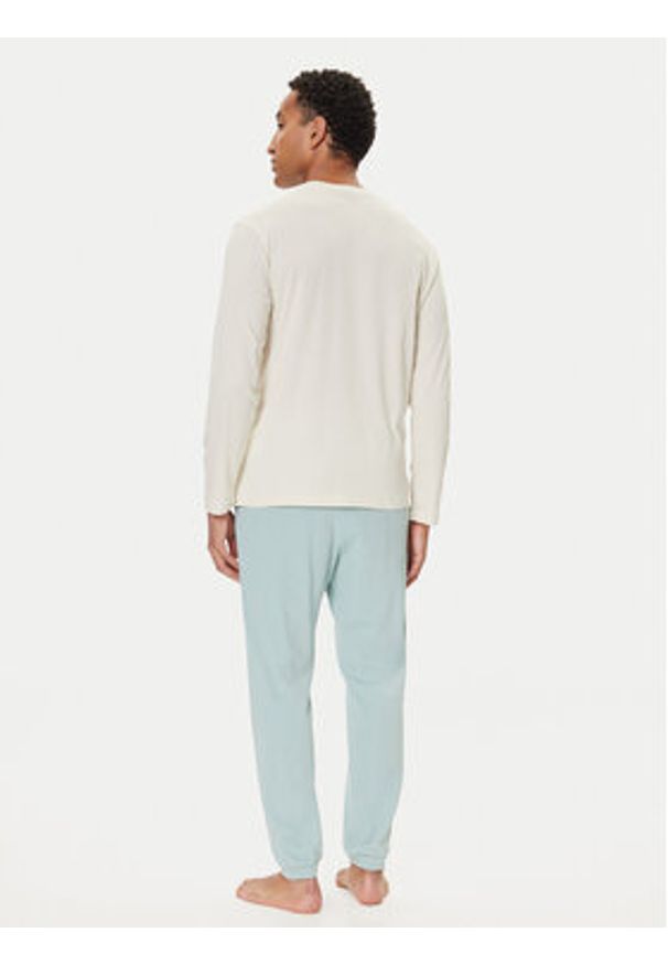 United Colors of Benetton - United Colors Of Benetton Piżama 30964P02Y Beżowy Regular Fit. Kolor: beżowy. Materiał: bawełna