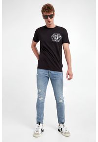 Philipp Plein - T-shirt męski PHILIPP PLEIN. Materiał: prążkowany. Długość rękawa: krótki rękaw. Długość: krótkie. Wzór: aplikacja, nadruk #7