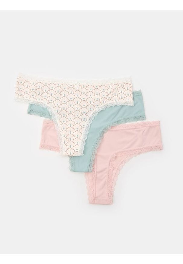 Sinsay - Stringi typu tanga 3 pack - wielobarwny