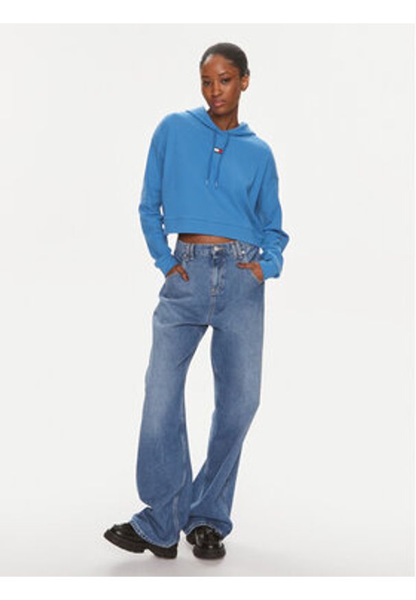 Tommy Jeans Bluza Herritage UW0UW05153 Niebieski Regular Fit. Kolor: niebieski. Materiał: bawełna