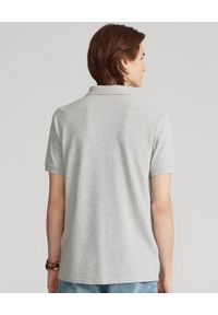 Ralph Lauren - RALPH LAUREN - Szara koszulka polo z misiem. Typ kołnierza: polo. Kolor: szary. Materiał: jeans, bawełna. Wzór: haft. Styl: klasyczny #2