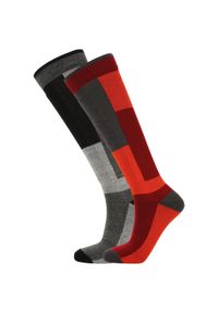 Skarpetki Whistler Corsicana (x2). Kolor: czerwony, beżowy, wielokolorowy. Sport: narciarstwo