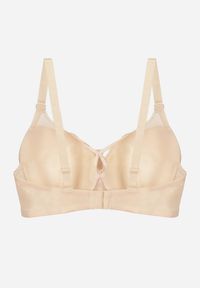 Renee - Jasnobeżowy Biustonosz z Koronki z Sercem z Cyrkonii Adrievianna. Kolor: beżowy. Materiał: koronka. Wzór: koronka #4