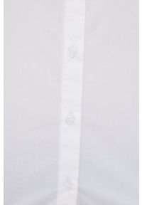 Sisley koszula bawełniana damska kolor biały relaxed z kołnierzykiem klasycznym. Typ kołnierza: kołnierzyk klasyczny. Kolor: biały. Materiał: bawełna. Długość rękawa: długi rękaw. Długość: długie. Styl: klasyczny #5