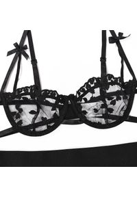 Intica - Komplet bielizny koronkowy z kokardkami Walentina. Kolor: żółty. Materiał: koronka. Wzór: koronka #7