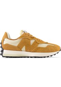 Buty unisex New Balance U327WCI – brązowe. Okazja: na co dzień. Kolor: brązowy. Materiał: dresówka, guma, zamsz, materiał, skóra, prążkowany. Szerokość cholewki: normalna