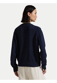 Polo Ralph Lauren Sweter 211959288001 Granatowy Relaxed Fit. Typ kołnierza: polo. Kolor: niebieski. Materiał: bawełna #4
