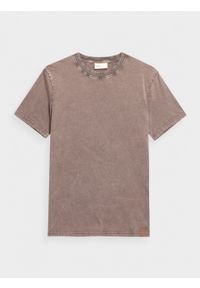 outhorn - T-shirt acid wash męski. Materiał: dzianina, bawełna, materiał