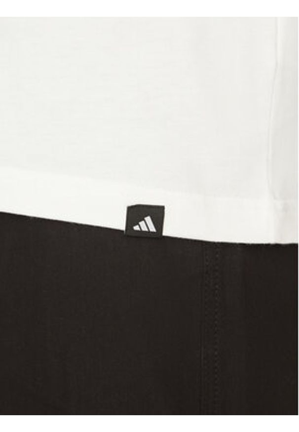 Adidas - adidas T-Shirt Summer Prep Graphic JI9414 Biały Regular Fit. Kolor: biały. Materiał: bawełna