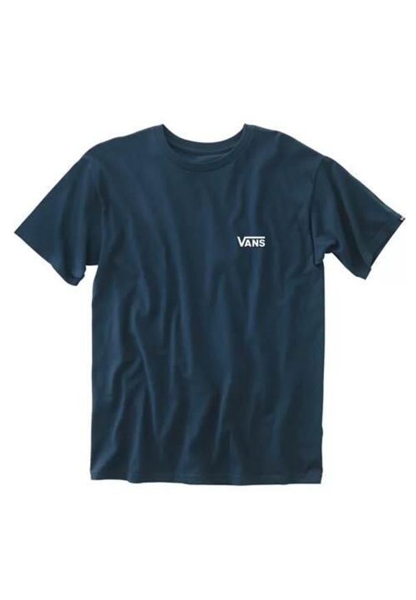 Koszulka sportowa męska Vans Left Chest Logo. Kolor: niebieski. Długość rękawa: krótki rękaw. Długość: krótkie