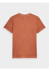 outhorn - T-shirt z nadrukiem męski - czerwony. Okazja: na co dzień. Kolor: czerwony. Materiał: bawełna, dzianina. Wzór: nadruk. Styl: casual #2