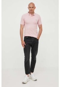 Polo Ralph Lauren polo bawełniane kolor różowy gładki. Typ kołnierza: polo. Kolor: różowy. Materiał: bawełna. Długość: krótkie. Wzór: gładki #4