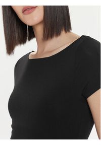 Gina Tricot T-Shirt 21319 Czarny Slim Fit. Kolor: czarny. Materiał: wiskoza #3