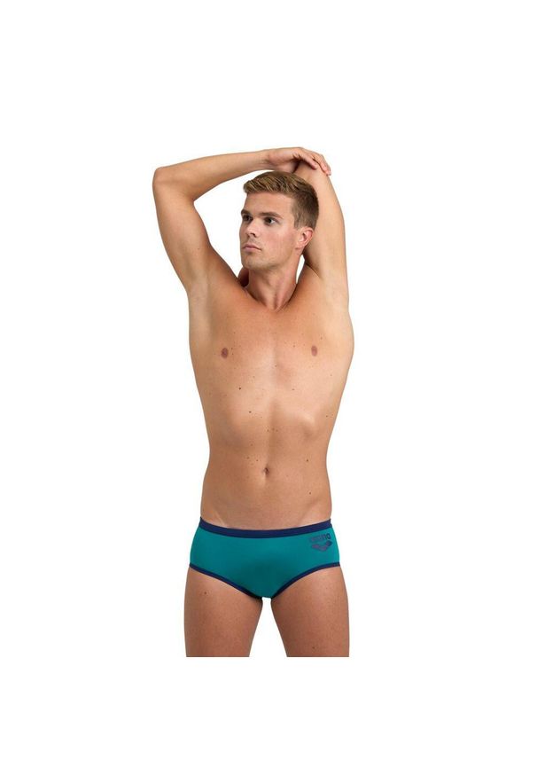 Kąpielówki męskie slipy kąpielowe treningowe na basen Arena One. Kolor: zielony, niebieski, wielokolorowy