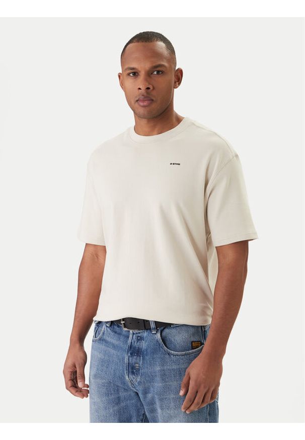 G-Star RAW - G-Star Raw T-Shirt Rib D28699-C812 Biały Relaxed Fit. Kolor: biały. Materiał: bawełna