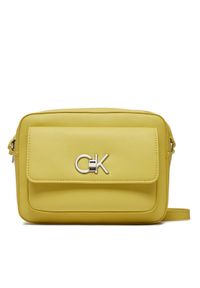 Calvin Klein Torebka Re-Lock Camera Bag W/Flap K60K611083 Żółty. Kolor: żółty. Materiał: skórzane