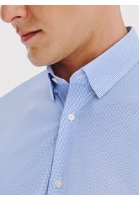 Pako Lorente - PAKO LORENTE – Niebieska dzianinowa koszula w pepitkę. Kolor: niebieski. Materiał: dzianina. Długość rękawa: długi rękaw. Długość: długie #4