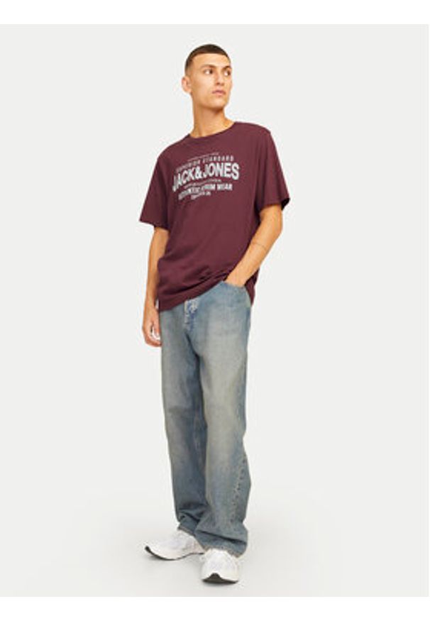 Jack & Jones - Jack&Jones T-Shirt Jeans 12256779 Czerwony Standard Fit. Kolor: czerwony. Materiał: bawełna