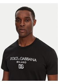 DOLCE & GABBANA - Dolce&Gabbana T-Shirt G8PD7Z G7B9X Czarny Regular Fit. Kolor: czarny. Materiał: bawełna #5