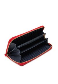 TOMMY HILFIGER - Tommy Hilfiger Duży Portfel Damski Th Logotape Lrg Za AW0AW17266 Czerwony. Kolor: czerwony. Materiał: skóra