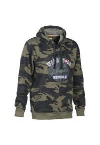 Bluza z kapturem PERCUSSION Wild Boar Republic. Typ kołnierza: kaptur. Kolor: wielokolorowy, zielony, brązowy. Materiał: polar. Sport: outdoor #1
