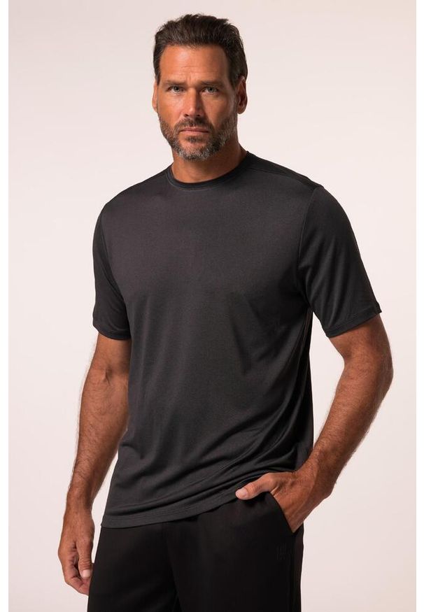 JAY-PI - Męska Koszulka funkcyjna fitness rękaw 1/2 szybkoschnący do roz. 7 XL. Kolekcja: plus size. Kolor: czarny. Materiał: elastan, poliester, materiał. Sport: fitness