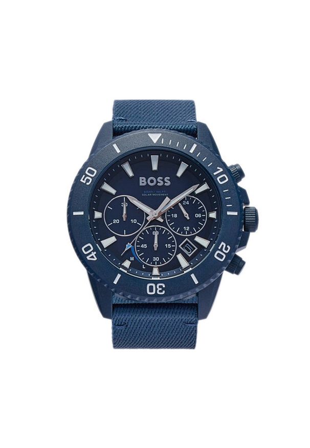 BOSS - Boss Zegarek 1513919 Granatowy. Kolor: niebieski. Materiał: materiał
