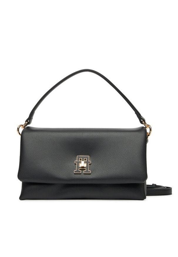 TOMMY HILFIGER - Tommy Hilfiger Torebka Th Modern Conv Crossover AW0AW17465 Czarny. Kolor: czarny. Materiał: skórzane