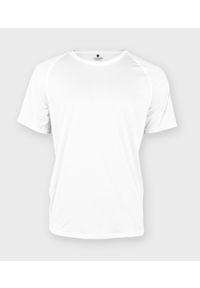 MegaKoszulki - Koszulka męska sportowa (bez nadruku, gładka) - biała. Kolor: biały. Materiał: poliester. Wzór: gładki #1