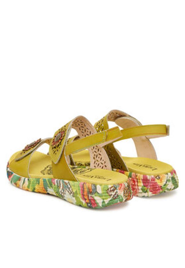 Laura Vita Sandały Sanao 53 Zielony. Kolor: zielony. Materiał: skóra