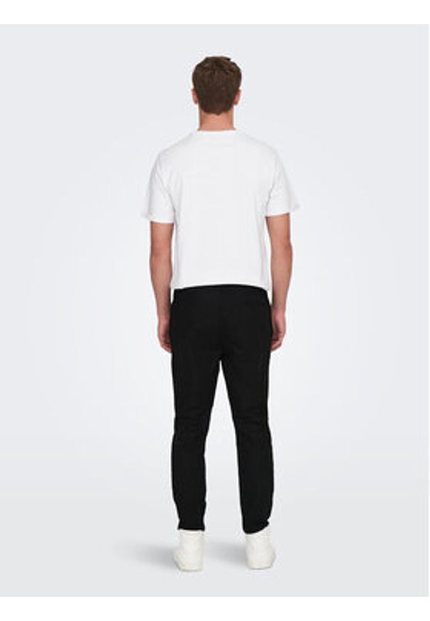 Only & Sons Spodnie materiałowe 22024966 Czarny Tapered Fit. Kolor: czarny. Materiał: bawełna