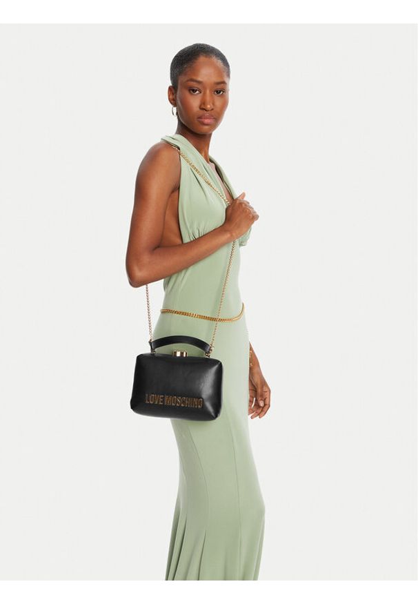 Love Moschino - LOVE MOSCHINO Torebka JC4096PP1NLM0000 Czarny. Kolor: czarny. Materiał: skórzane