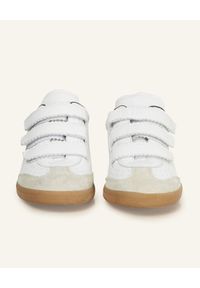 ISABEL MARANT - Białe sneakersy ze skóry Beth. Zapięcie: rzepy. Kolor: biały. Materiał: skóra. Szerokość cholewki: normalna. Wzór: paski. Obcas: na koturnie #3