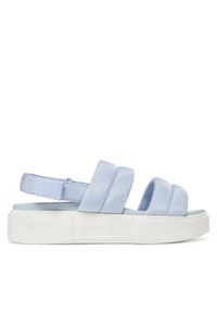 Tommy Jeans Sandały Tjw Flatform Sandal EN0EN02802 Błękitny. Kolor: niebieski. Materiał: materiał #1