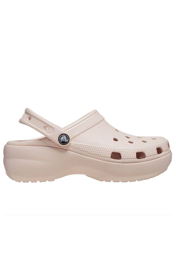 Klapki Crocs Classic Platform Clog 206750-6UR - różowe. Kolor: różowy. Materiał: materiał. Sezon: lato. Obcas: na platformie. Styl: klasyczny