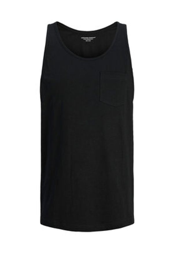 Jack & Jones - Jack&Jones Tank top Varenna 12273165 Czarny Regular Fit. Kolor: czarny. Materiał: bawełna
