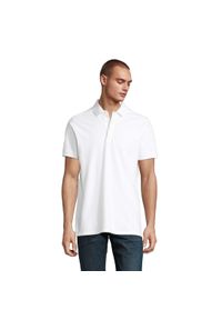 SOL'S - Polo Sol's Owen. Typ kołnierza: polo. Kolor: biały. Materiał: bawełna. Długość rękawa: krótki rękaw. Długość: krótkie #1