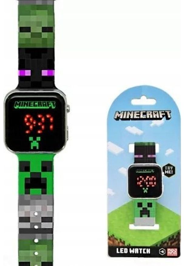 KIDS LICENSING - KiDS Licensing Zegarek LED Minecraft MIN4165 KiDS Licensing