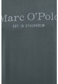 Marc O'Polo longsleeve bawełniany kolor biały z nadrukiem. Okazja: na co dzień. Typ kołnierza: polo. Kolor: zielony. Materiał: bawełna. Długość rękawa: długi rękaw. Wzór: nadruk. Styl: casual #5