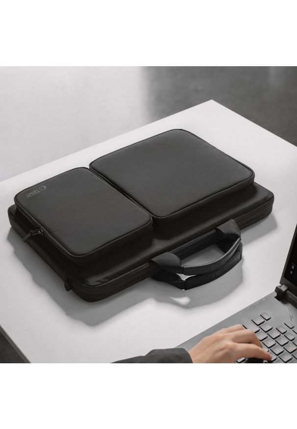 TECH-PROTECT - Torba Tech-Protect Defender Bag Laptop 17 czarny. Kolor: czarny. Materiał: materiał. Styl: elegancki, casual
