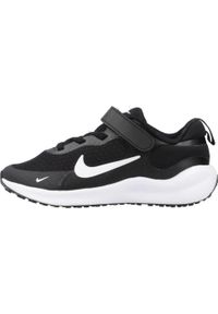 Buty do biegania dla dzieci Nike 003 Revolution 7 Psv. Zapięcie: rzepy. Kolor: czarny. Materiał: materiał, syntetyk, tkanina. Szerokość cholewki: normalna. Model: Nike Revolution