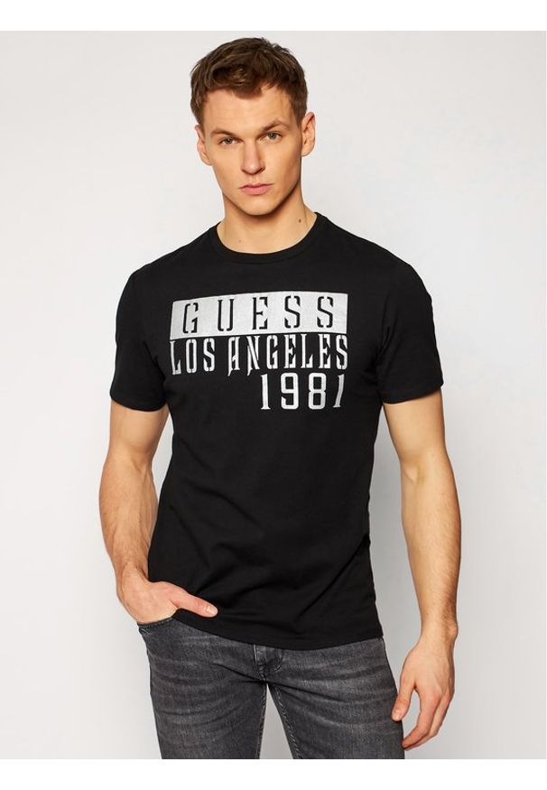 Guess T-Shirt M0RI57 R9YD0 Czarny Regular Fit. Kolor: czarny