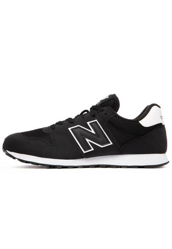 Buty do chodzenia męskie New Balance 500. Zapięcie: sznurówki. Kolor: czarny. Materiał: syntetyk, tkanina, materiał. Szerokość cholewki: normalna. Sport: turystyka piesza