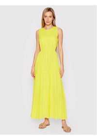 Desigual Sukienka letnia Karen 22SWVW69 Żółty Regular Fit. Kolor: żółty. Materiał: wiskoza. Sezon: lato