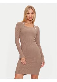 Marciano Guess Sukienka dzianinowa 4BGK01 5613Z Beżowy Slim Fit. Kolor: beżowy. Materiał: wiskoza #1