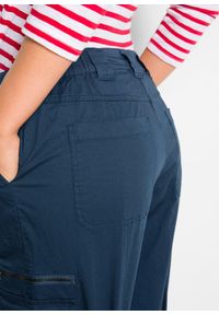 bonprix - Spodnie bojówki z bawełny, średni stan. Kolor: niebieski. Materiał: bawełna #3