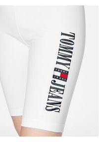 Tommy Jeans Szorty sportowe DW0DW15643 Biały Slim Fit. Kolor: biały. Materiał: wiskoza #4