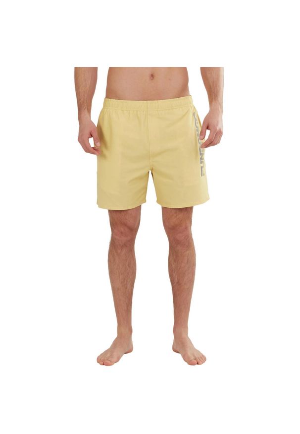 Boardshorty męskie FUNDANGO Bono Boardshort. Kolor: żółty. Materiał: poliester, bawełna. Styl: sportowy